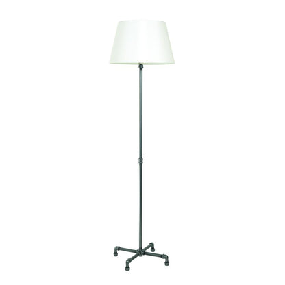 Studio industrial granite floor lamp with fabric shade