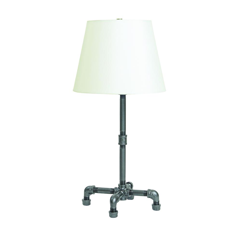 Studio industrial granite table lamp with fabric shade
