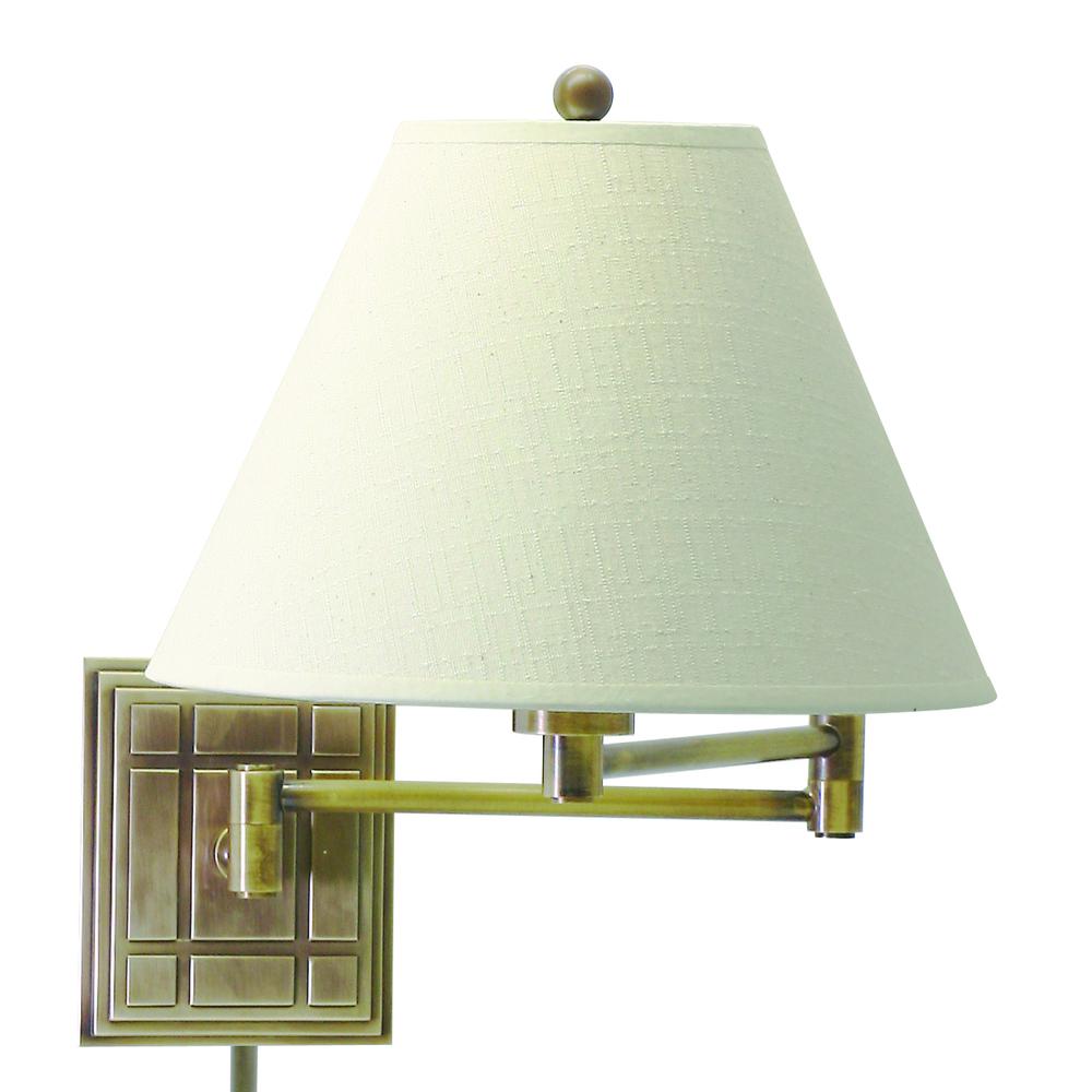 Wall Swing Arm Lamp in Antique Brass