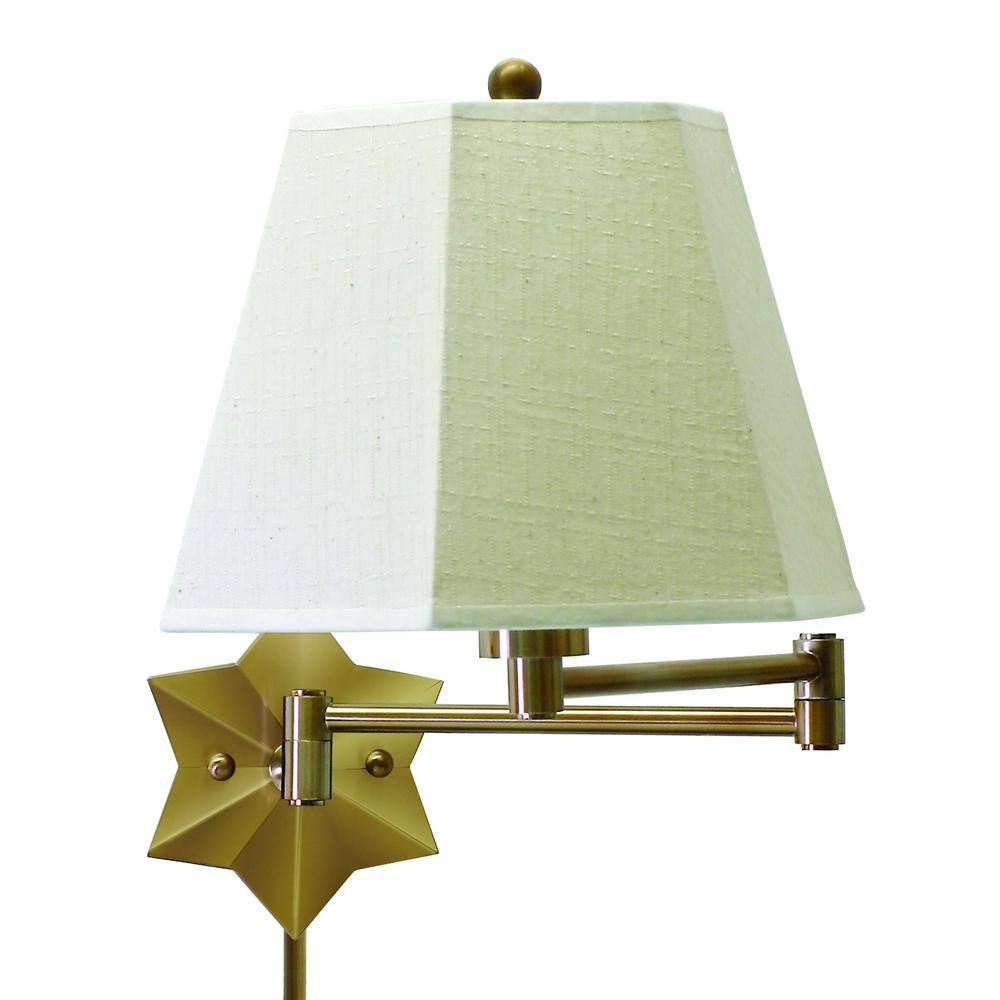 Wall Swing Arm Lamp in Antique Brass