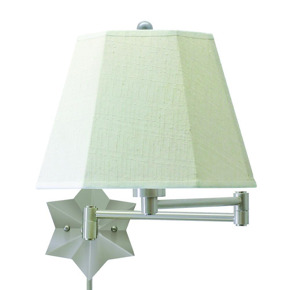 Wall Swing Arm Lamp in Antique Silver