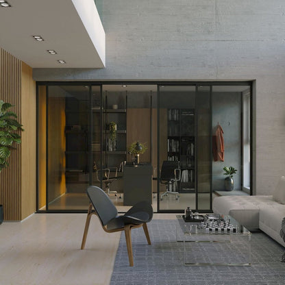 Glass Room Divider Panel and Partition Wall