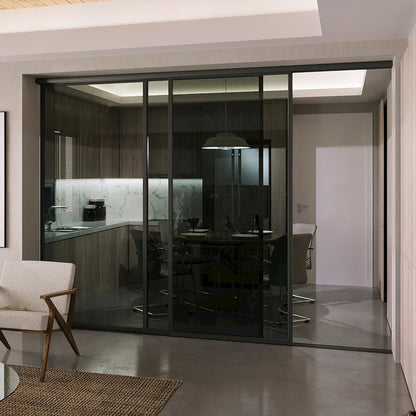 Glass Room Divider Panel and Partition Wall