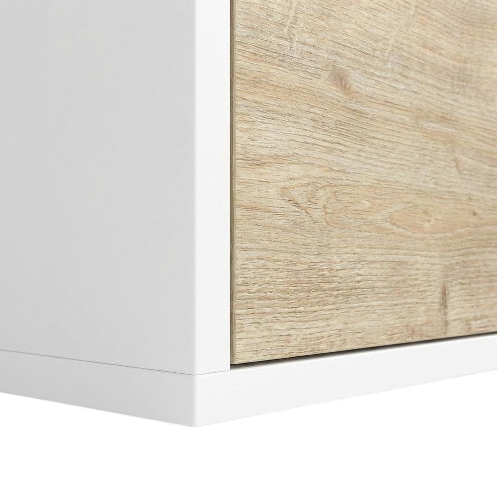 White Floating TV Stand for Up to 80 Inch TVs – Wall Mounted Media Console