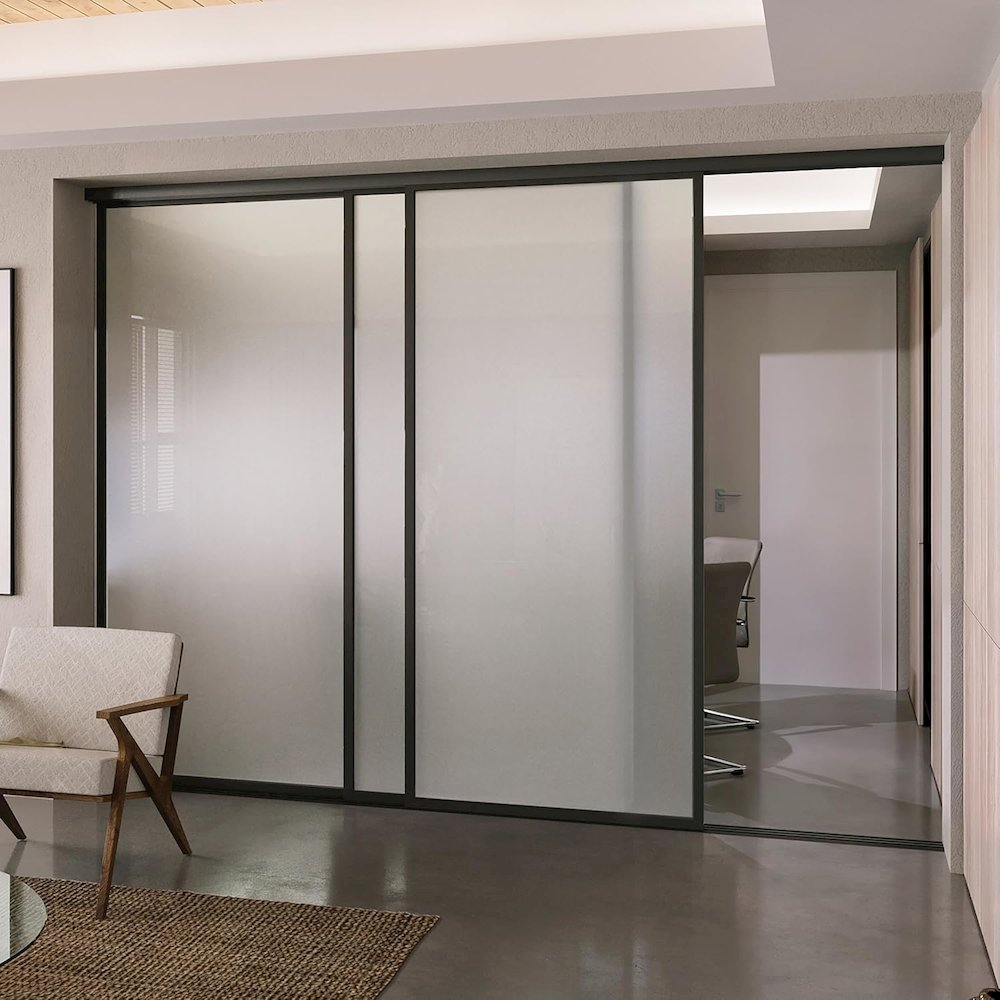 Glass Room Divider Panel and Partition Wall