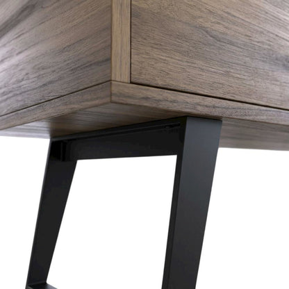 Walnut TV Stand, 65-80 Inch Flat Screen Televisions in Engineered Wood Finish