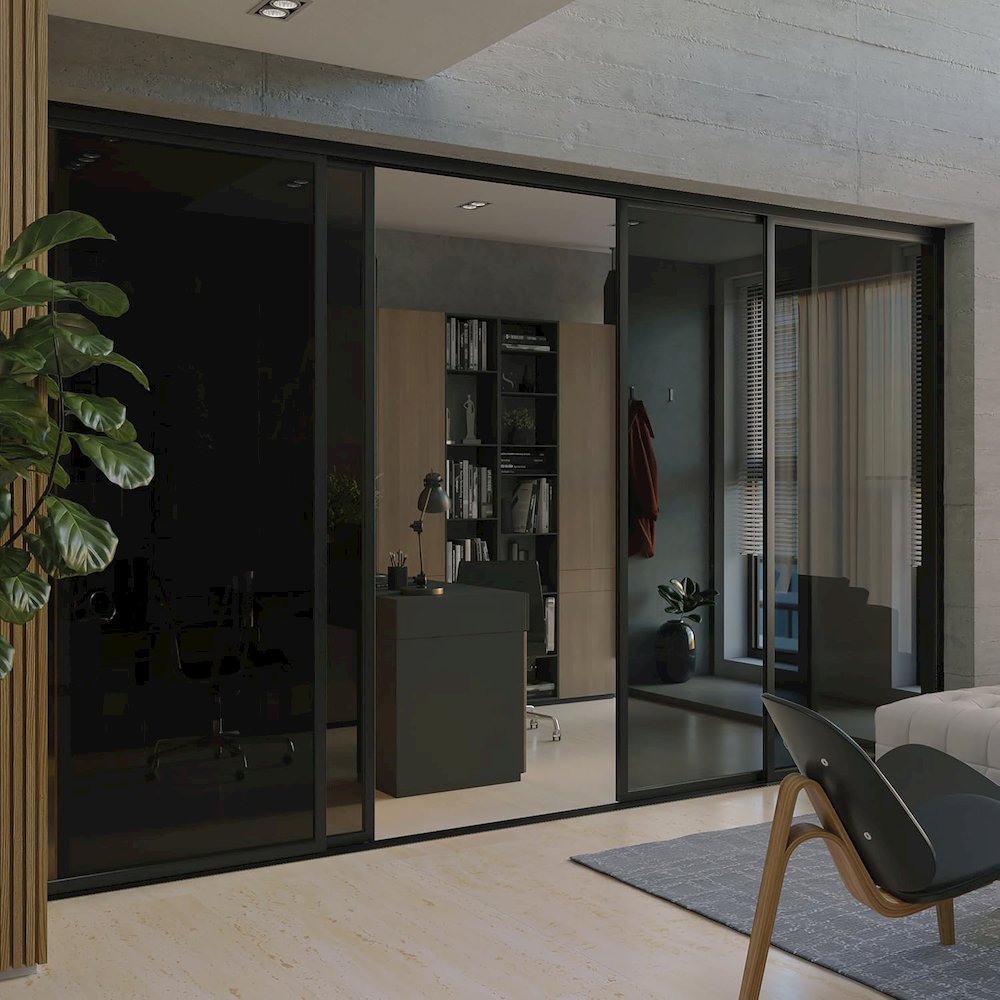 Glass Room Divider Panel and Partition Wall