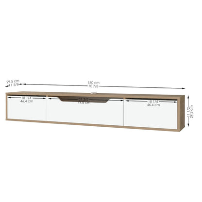Floating TV Stand for Up to 80 Inch TVs – Wall Mounted Media Console