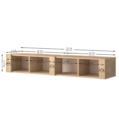 Floating TV Stand for 75 Inch TVs – Wall Mounted Entertainment Center