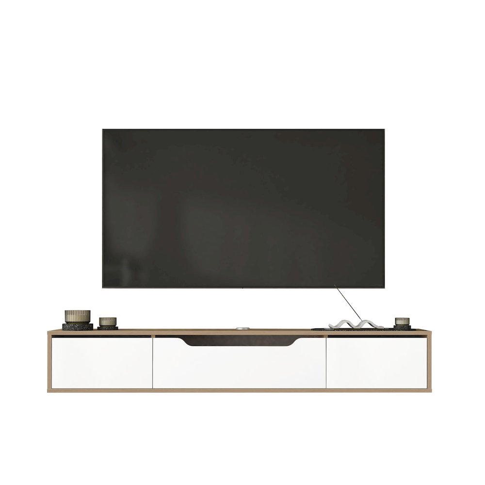 Floating TV Stand for Up to 80 Inch TVs – Wall Mounted Media Console