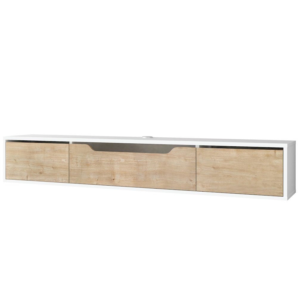 Floating TV Stand for Up to 80 Inch TVs – Wall Mounted Media Console