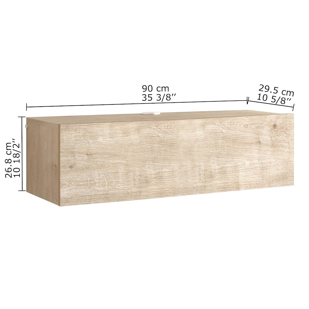 Floating TV Stand & Floating Entertainment Center (36 Inch, 1 Door)