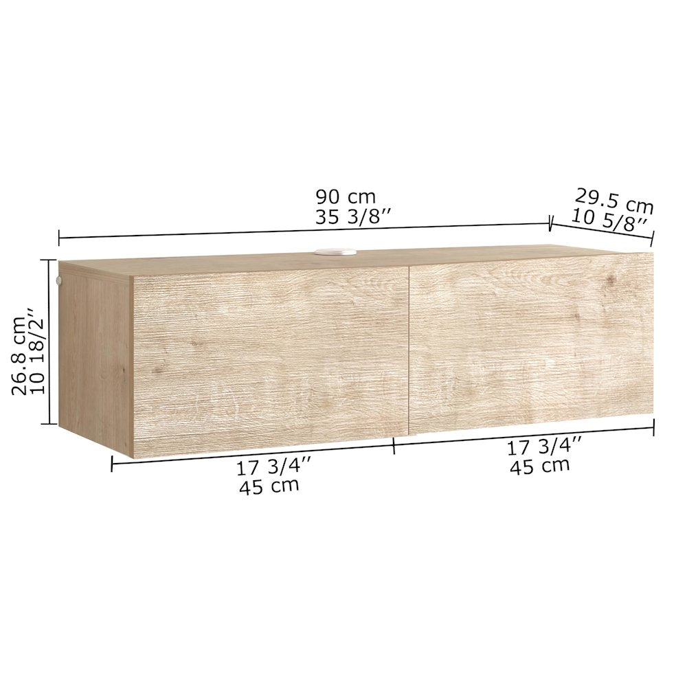Floating TV Stand & Floating Entertainment Center (36 Inch, 2 Doors)