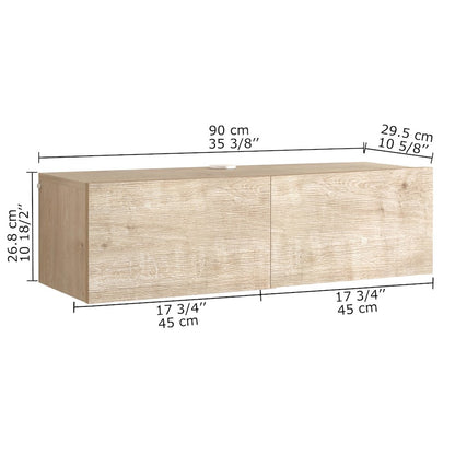 Floating TV Stand & Floating Entertainment Center (36 Inch, 2 Doors)