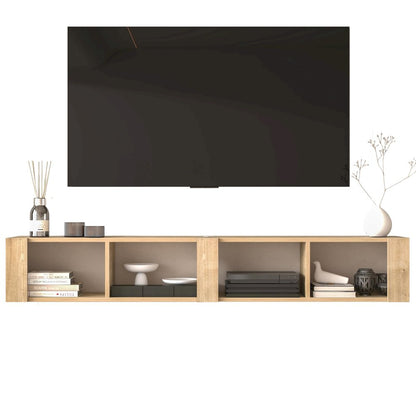 Floating TV Stand for 75 Inch TVs – Wall Mounted Entertainment Center