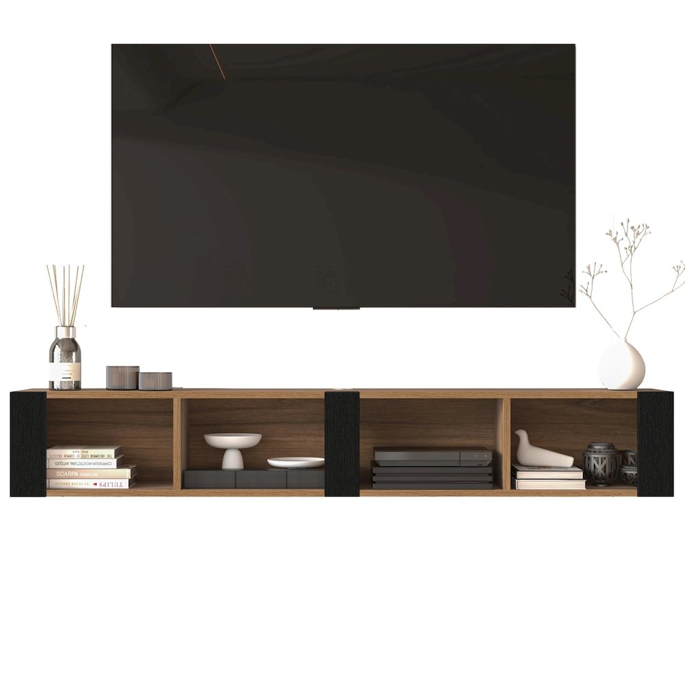 Floating TV Stand for 75 Inch TVs – Wall Mounted Entertainment Center
