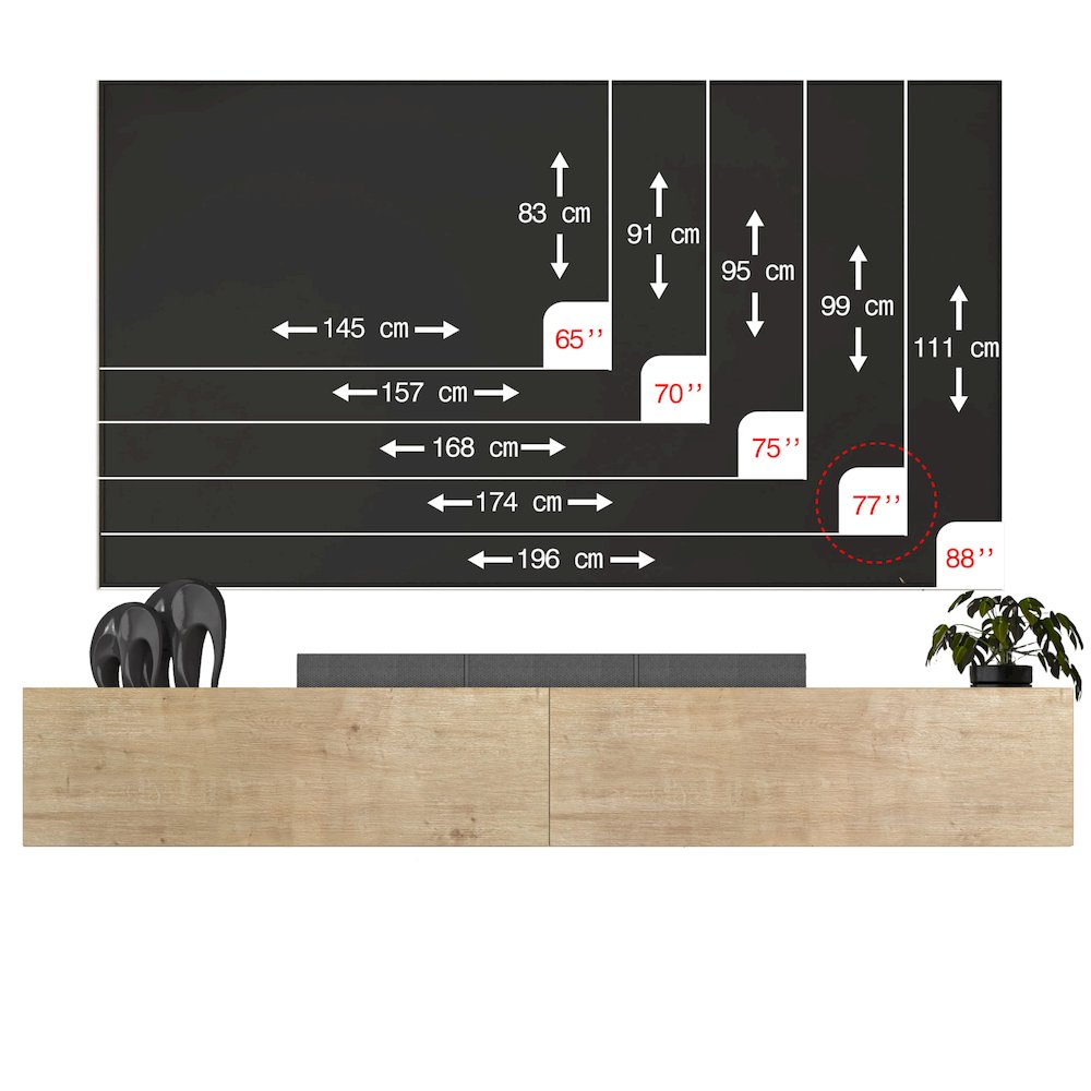 Floating TV Stand & Floating Entertainment Center (71 Inch, 2 Doors)