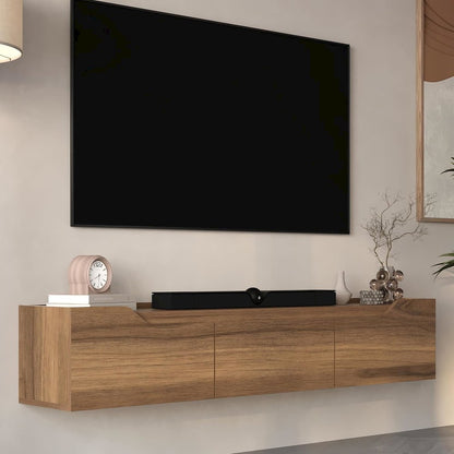 Floating TV Stand for 75 Inch TVs, Modern Entertainment Center