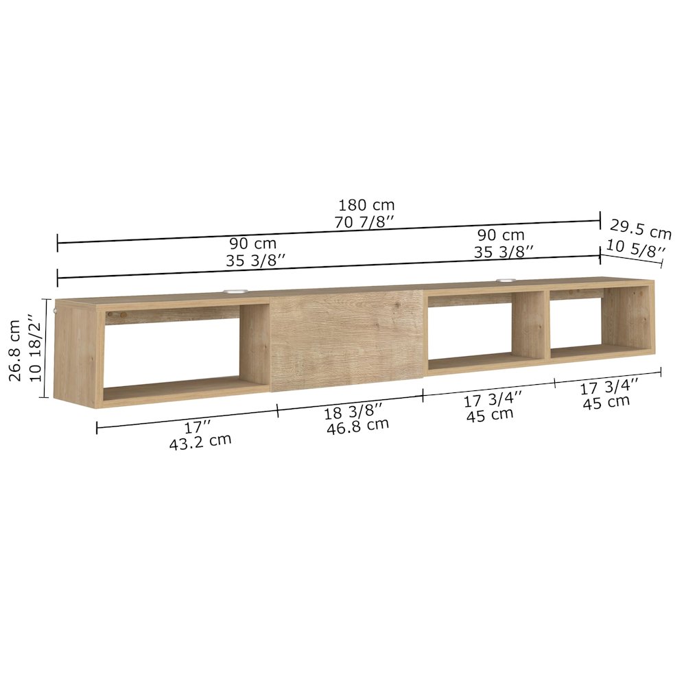 Floating TV Stand for 75 Inch TV, Wall Mounted TV Stand