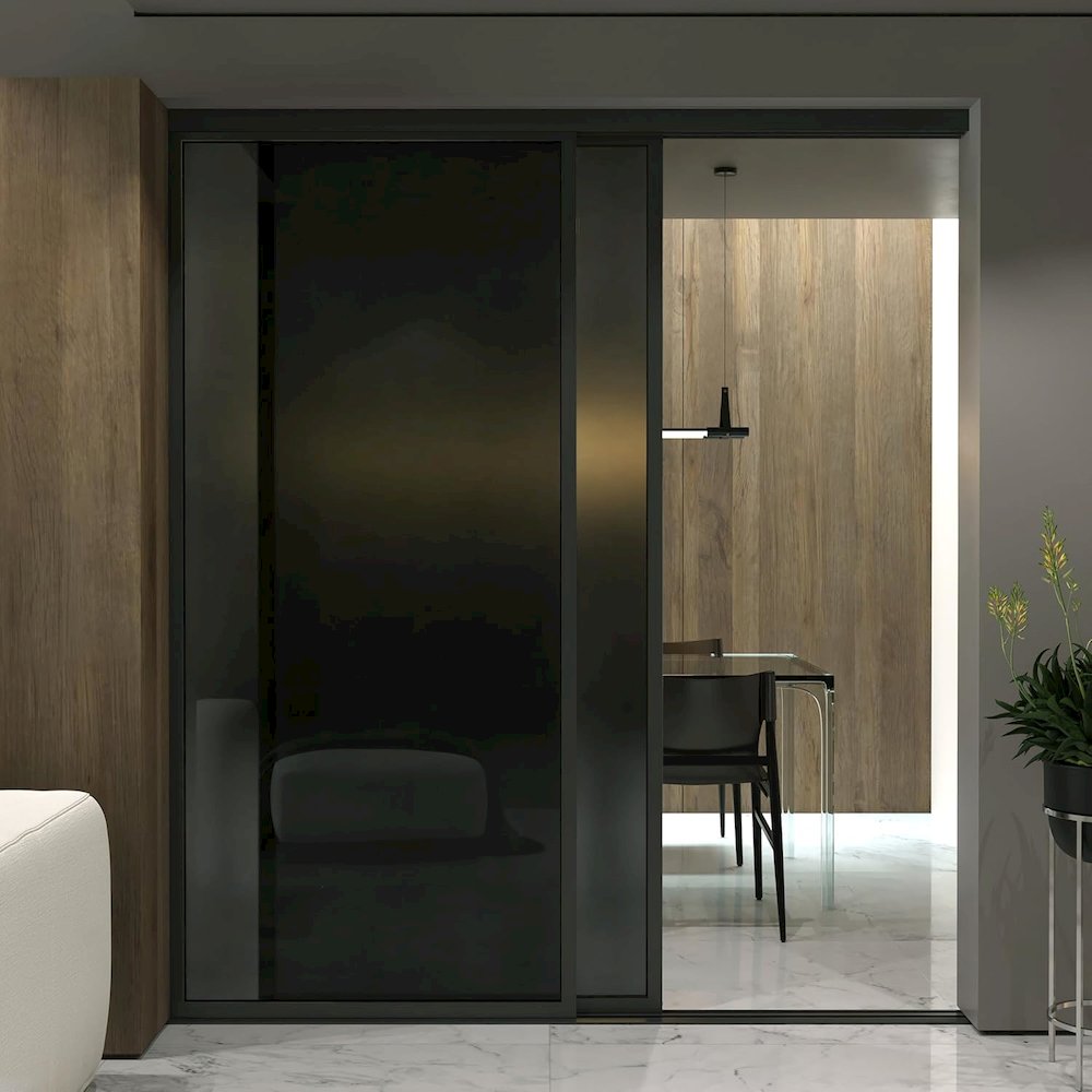 Glass Room Divider Panel and Partition Wall