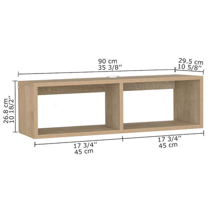 Floating TV Stand & Floating Entertainment Center (36 Inch, 2 Shelf)