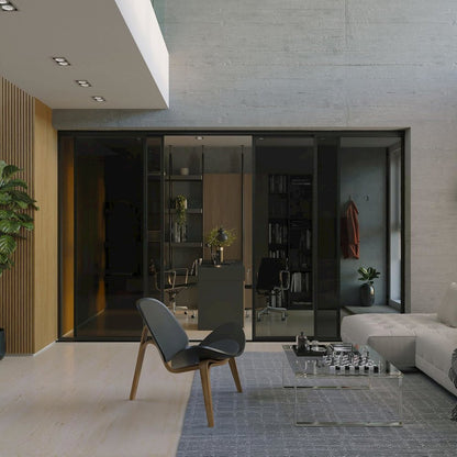 Glass Room Divider Panel and Partition Wall