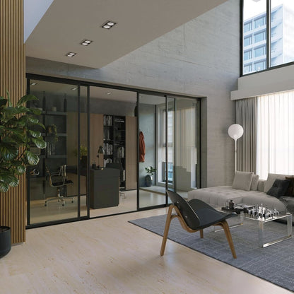 Glass Room Divider Panel and Partition Wall