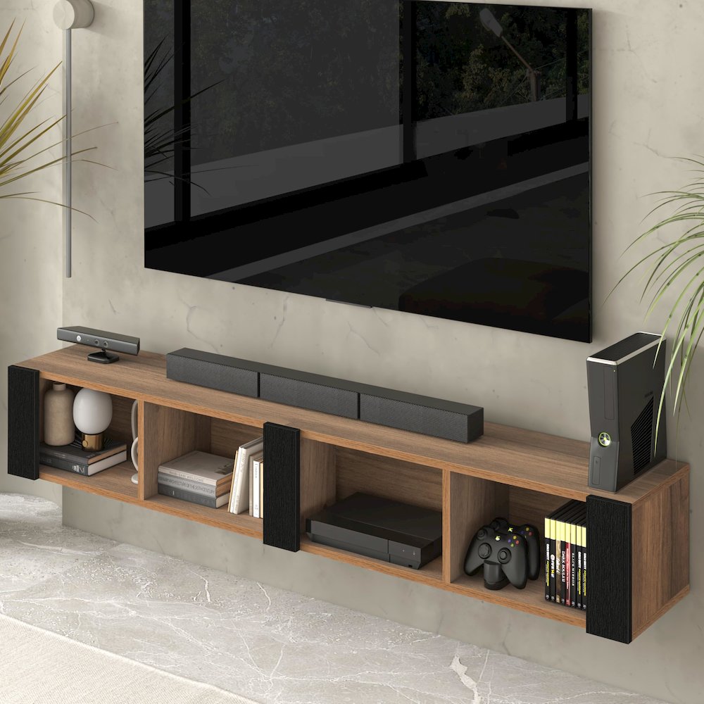 Floating TV Stand for 75 Inch TVs – Wall Mounted Entertainment Center