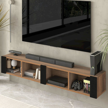 Floating TV Stand for 75 Inch TVs – Wall Mounted Entertainment Center