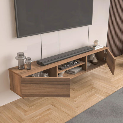 Floating TV Stand for 75 Inch TVs, Modern Entertainment Center
