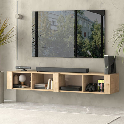 Floating TV Stand for 75 Inch TVs – Wall Mounted Entertainment Center
