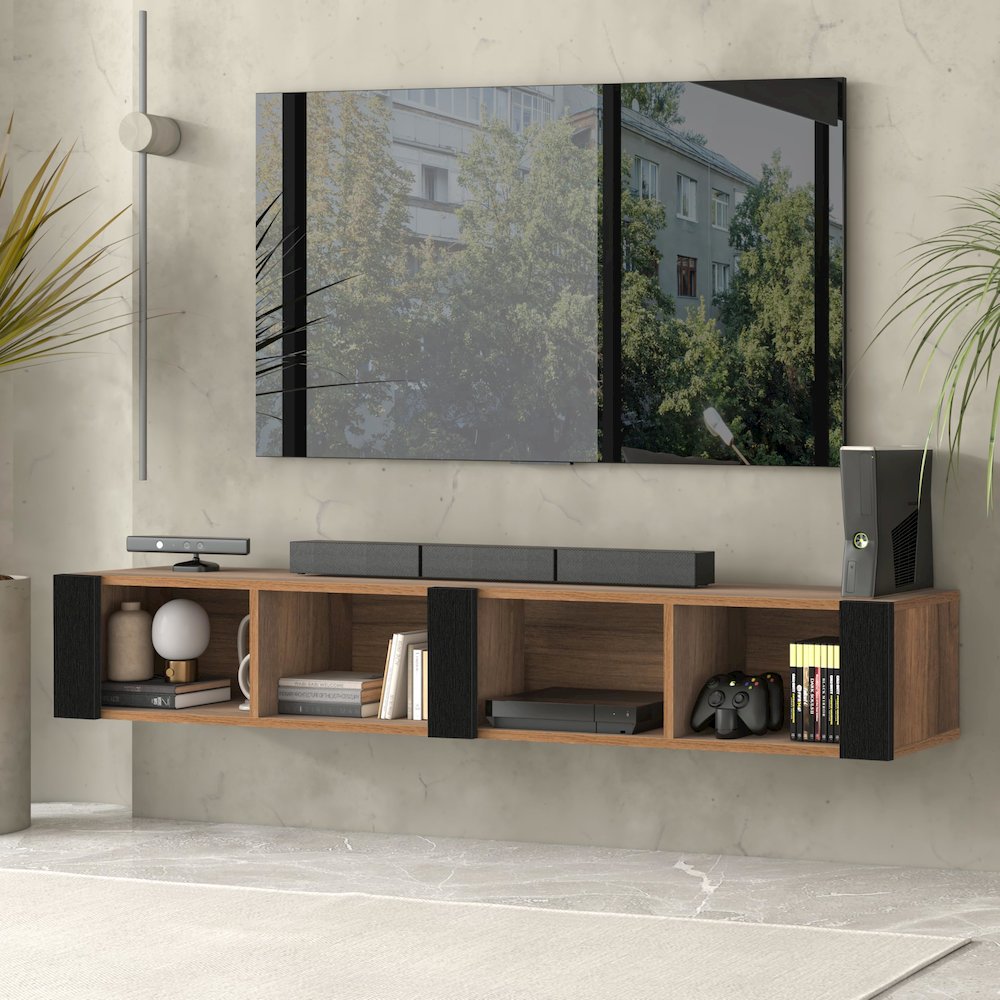 Floating TV Stand for 75 Inch TVs – Wall Mounted Entertainment Center