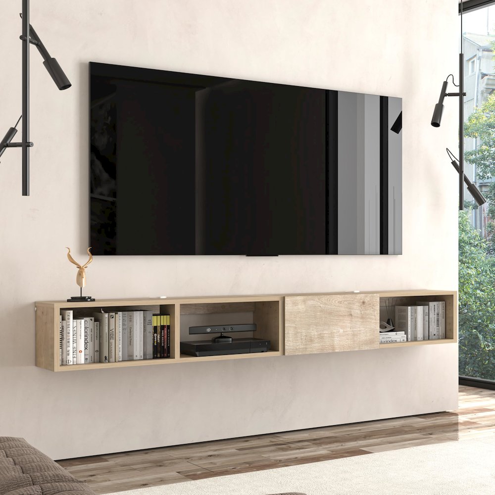 Floating TV Stand for 75 Inch TV, Wall Mounted TV Stand