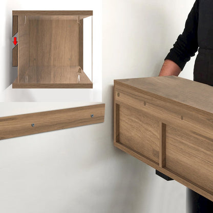 Floating TV Stand for 75 Inch TVs – Wall Mounted Entertainment Center