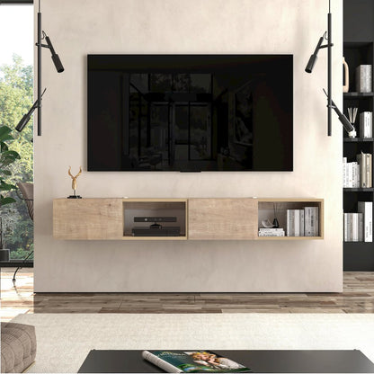 Floating TV Stand - Wall Mounted TV Stand for 75 Inch TV - Modern