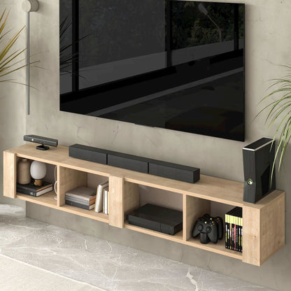 Floating TV Stand for 75 Inch TVs – Wall Mounted Entertainment Center