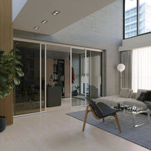 Glass Room Divider Panel and Partition Wall - White