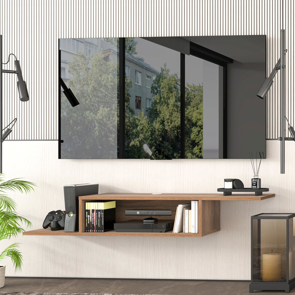 Floating TV Stand for Up to 65 Inch TVs – Wall Mounted Floating Shelf