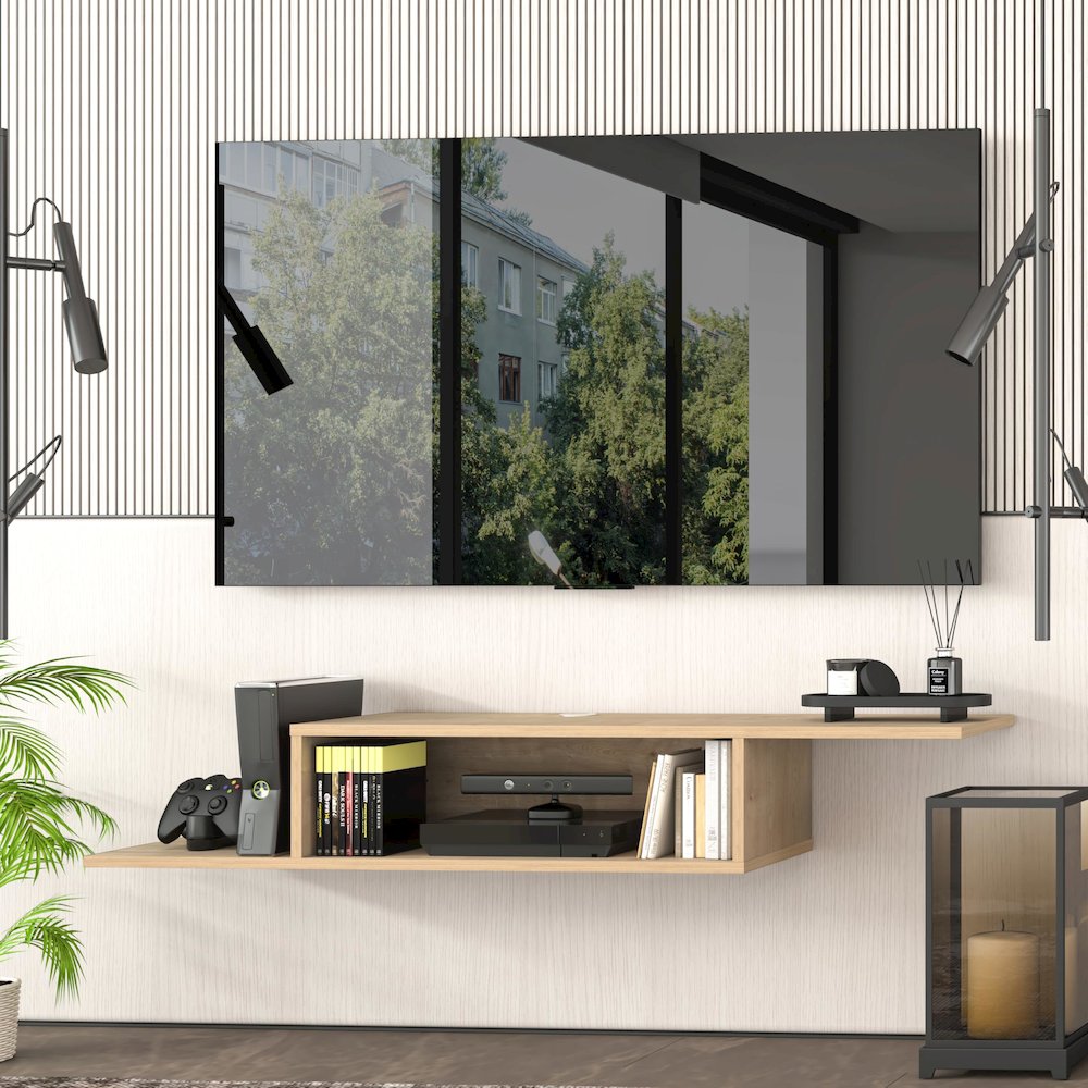 Floating TV Stand for Up to 65 Inch TVs – Wall Mounted Floating Shelf