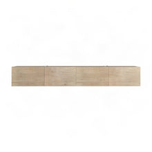 Floating Entertainment Center Wall Mounted with 4-Door Cable Management, Beige
