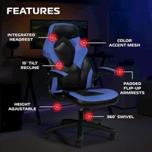 Office Chairs Adjustable Tilt Tension & Tilt Lock - Blue
