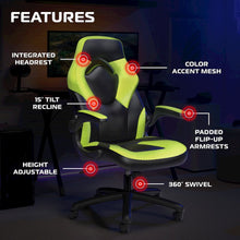 Office Chairs Adjustable Tilt Tension & Tilt Lock - Green
