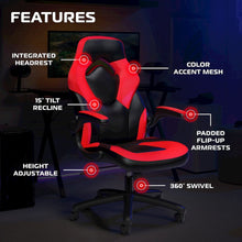 Office Chairs Adjustable Tilt Tension & Tilt Lock - Red