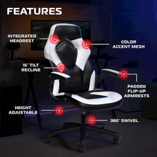 Office Chairs Adjustable Tilt Tension & Tilt Lock - White