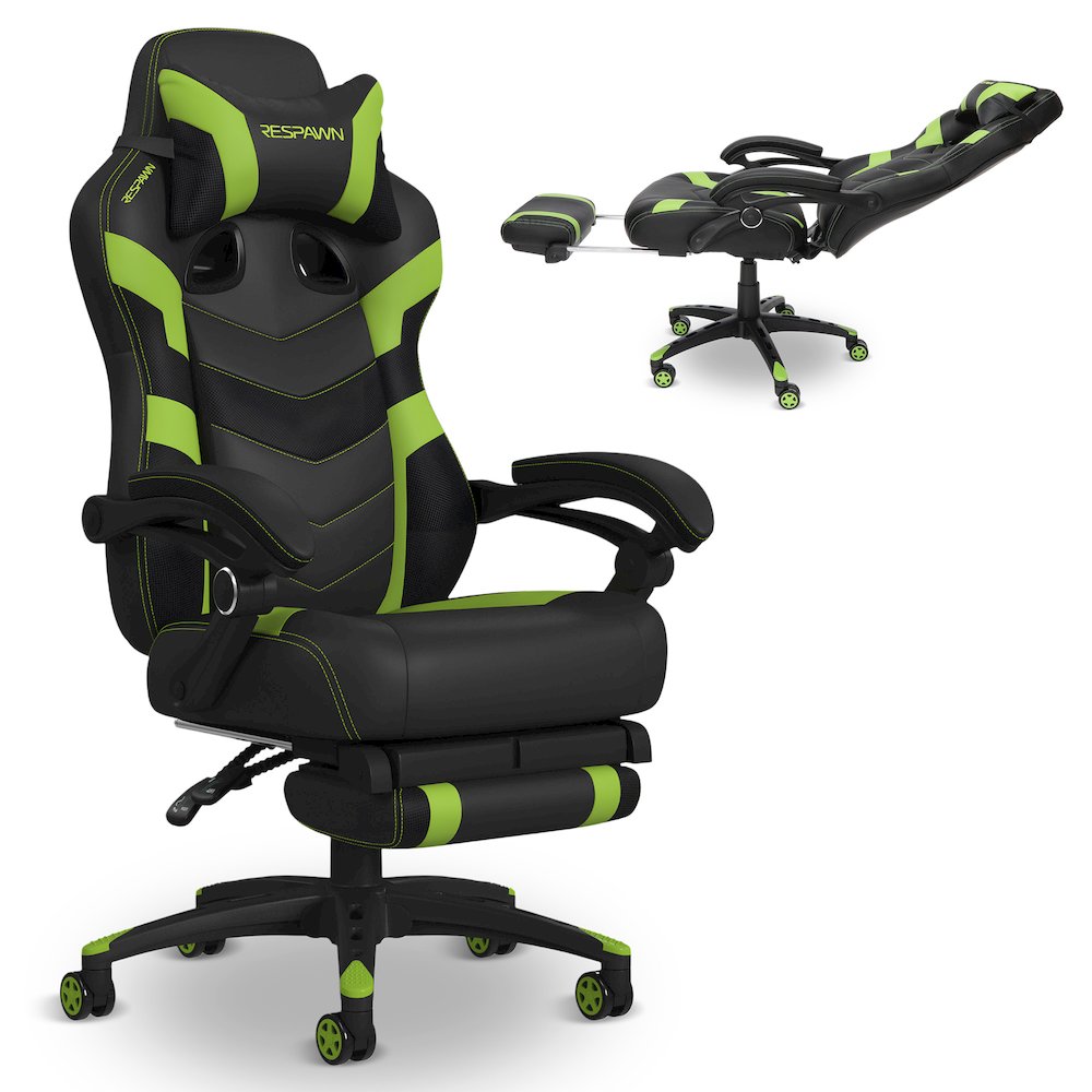 Gaming Chairs For Adults With Headrest Pillow - Green