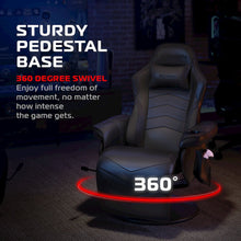 Reclining Gaming Chair with Footrest, Gaming Chair Recliner - Black