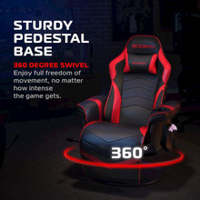 Reclining Gaming Chair with Footrest, Gaming Chair Recliner - Red