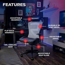 Ergonomic Mesh Office Gaming Chair - High Back - Stealth Black
