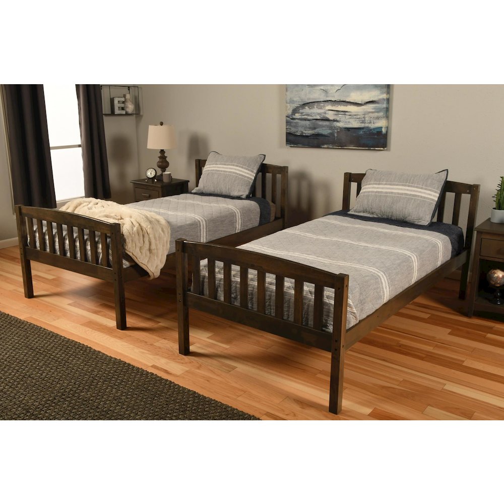 Claire Twin/Twin Bunk Bed Rustic Walnut