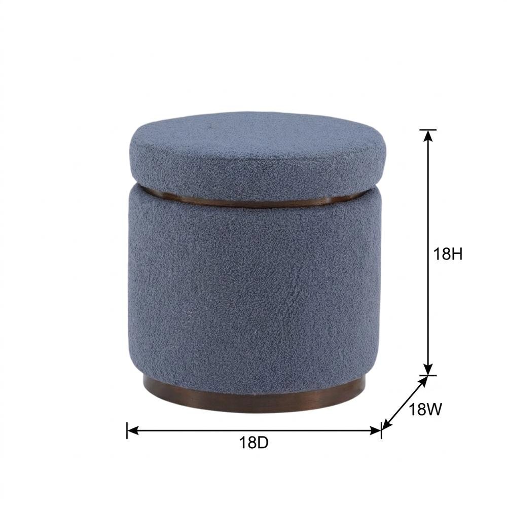 Fabric-Upholstered Storage Ottoman with Removable Lid, Square Bench, Brown